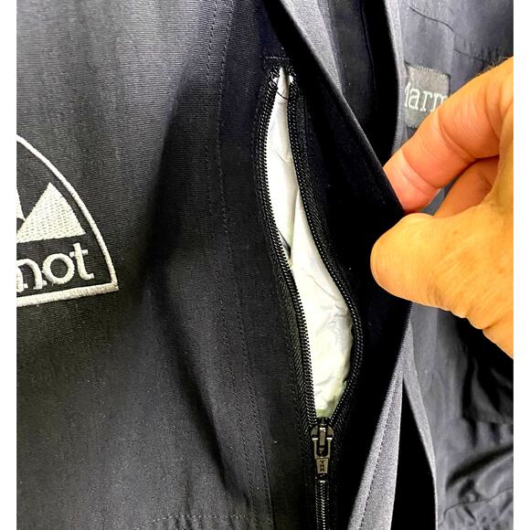 Vintage MARMOT Gore-Tex Thermore T37 Parka Men’s XL Black Hooded Winter Jacket - Picture 12 of 16